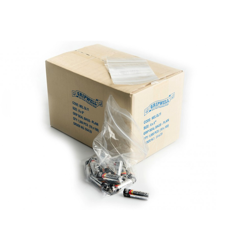 Grip Seal Bags 3 x 7.5" 40mu 75 x 190mm (1000)