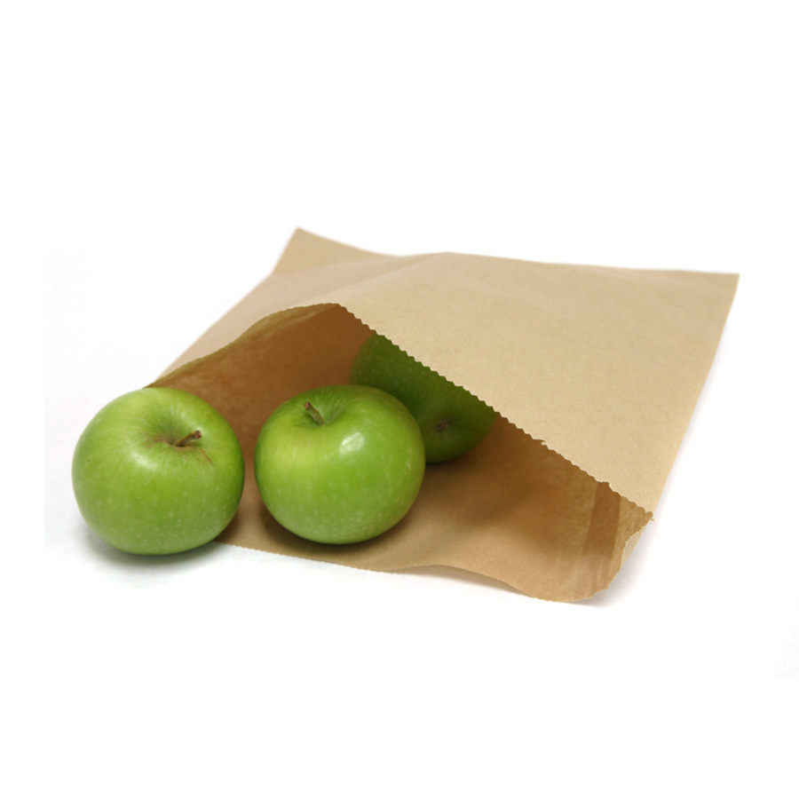 Brown Kraft Paper Bags Strung 10 x 10" 250 x 250mm (1000)