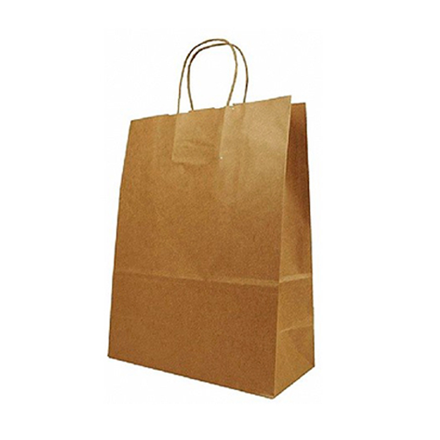 Brown Kraft Paper Bag Twisted Cord Handles 320 x 170 x 450mm