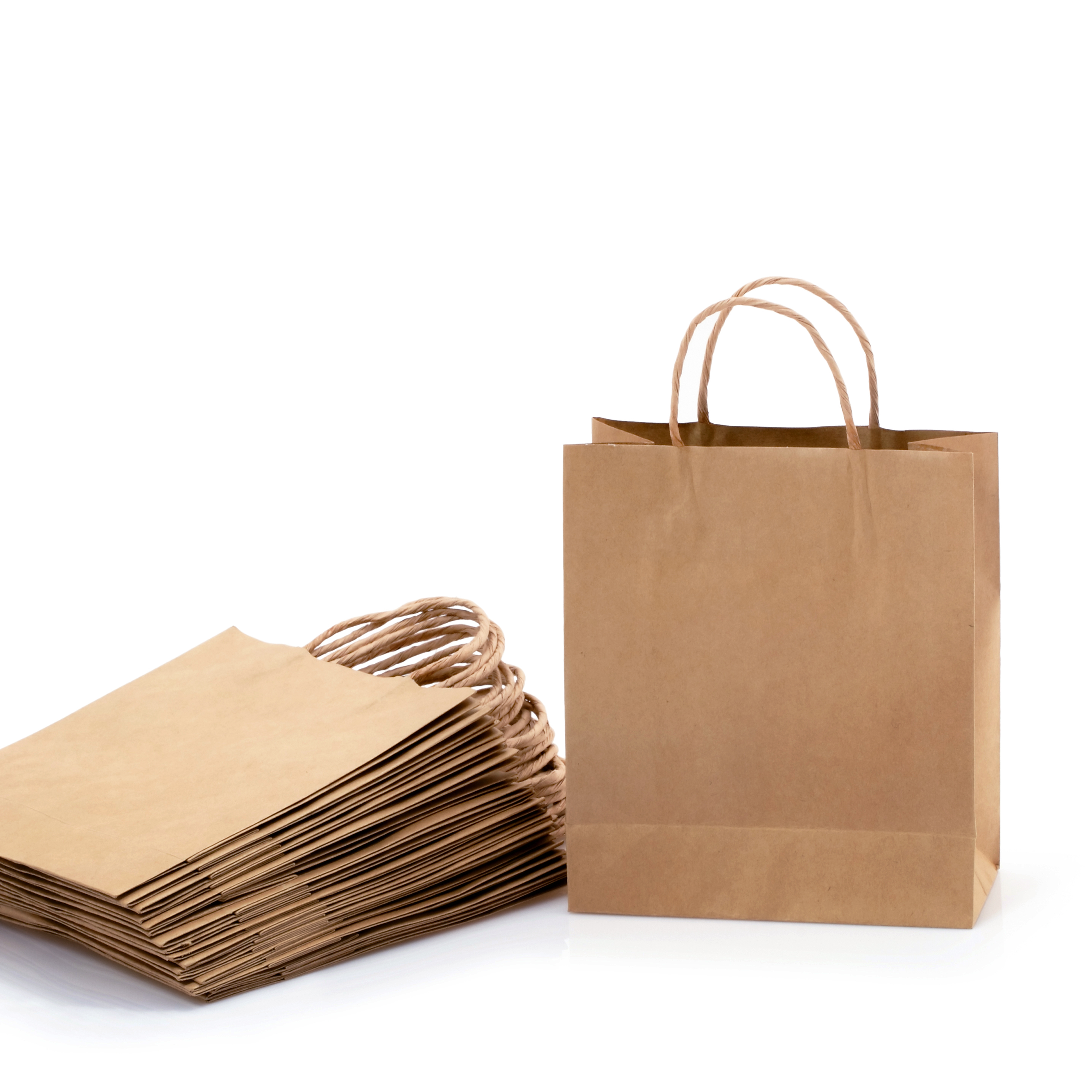 Brown Kraft Paper Bag Twisted Cord Handles 320 x 170 x 450mm
