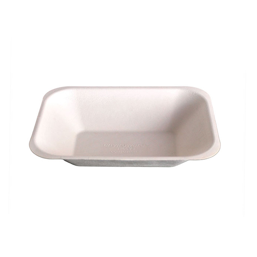 BAGASSE TRAY SMOOTH No2 178 x 132 x 37mm