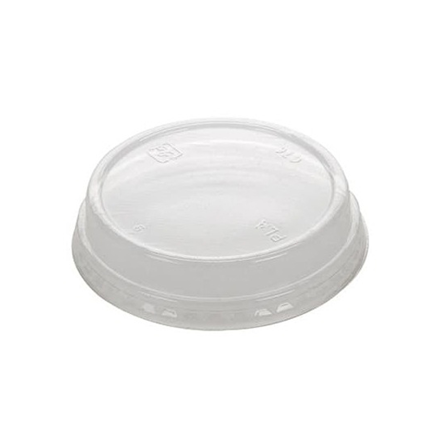 Lid Clear PLA Raised No Straw Slot 5-9oz (1000)