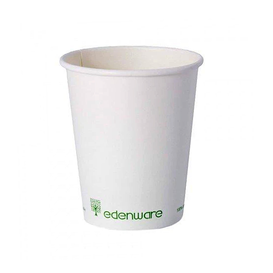 Single Wall Hot Cup White Edenware 8oz 227ml 80mm dia (1000)