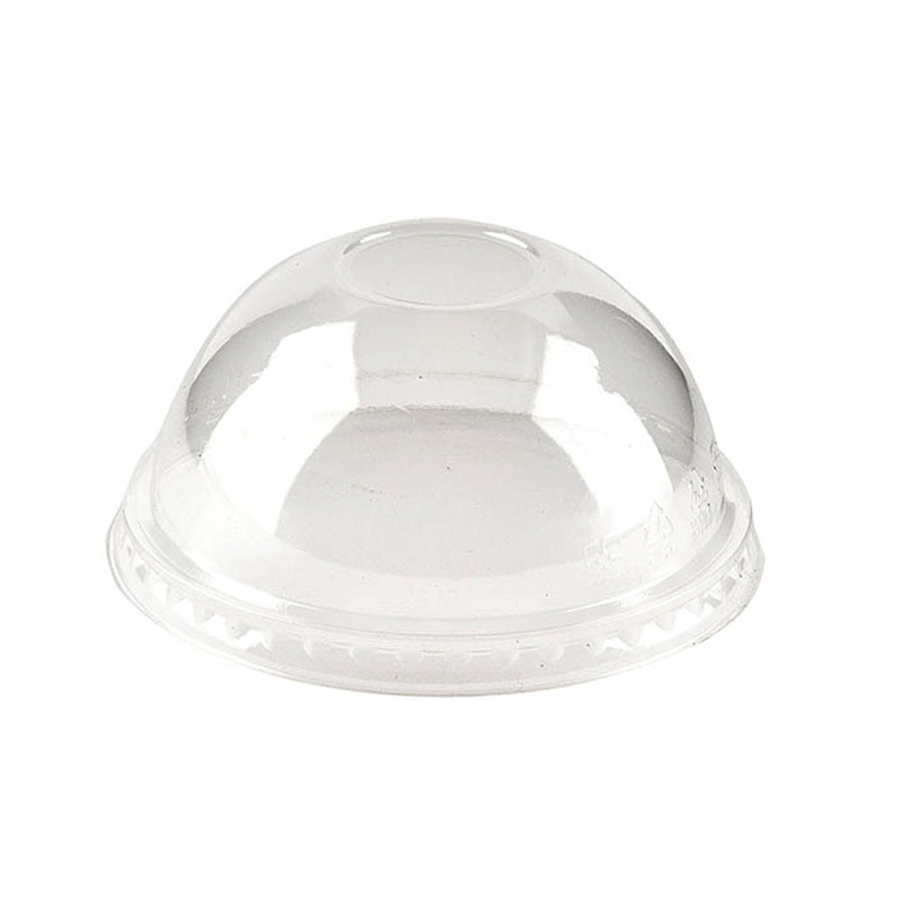 Lid Clear PLA Domed With Hole Fits 9oz 12oz 16oz 20oz (1000)