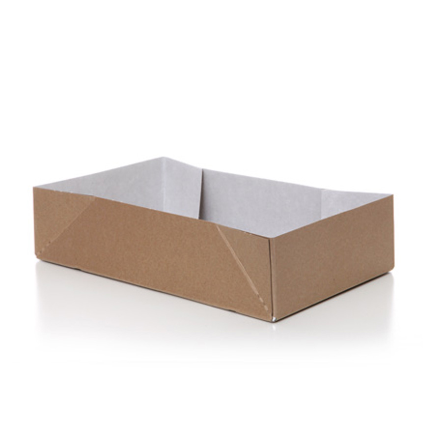WAX LINED BOX HALF STONE BASE 372 x 235 x 60mm 850gsm (40)