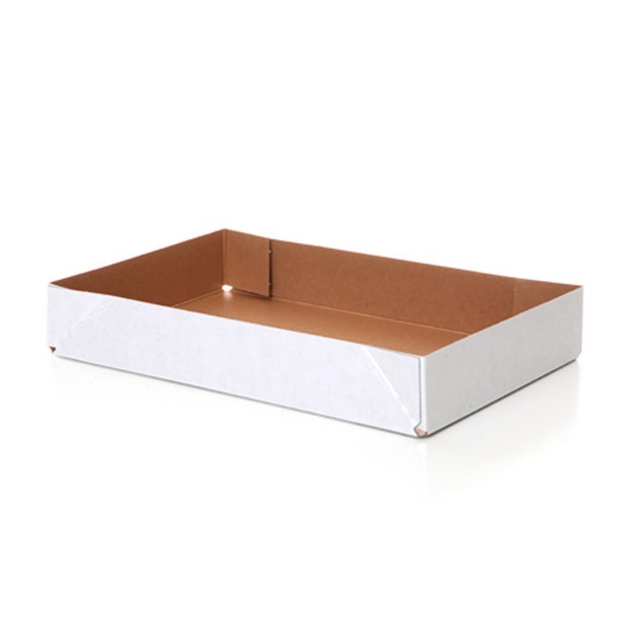 WAX LINED BOX HALF STONE LID 376 x 239 x 60mm (40)