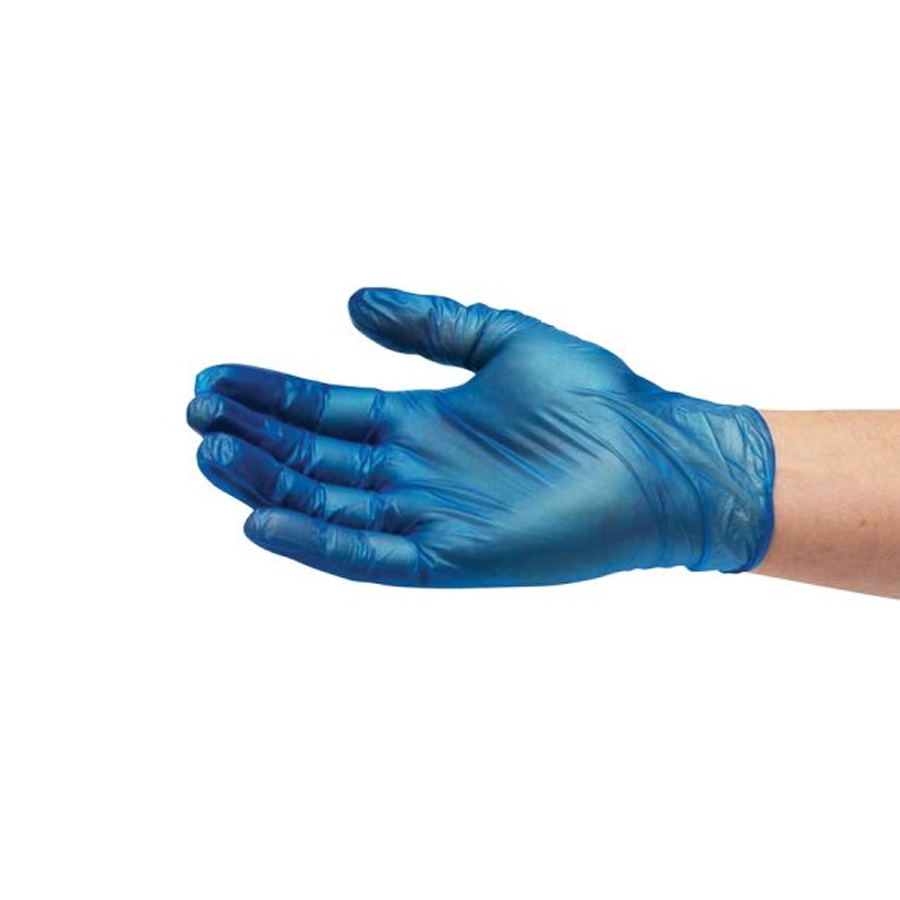 Blue Vinyl Gloves Extra Large Powder Free (100)
