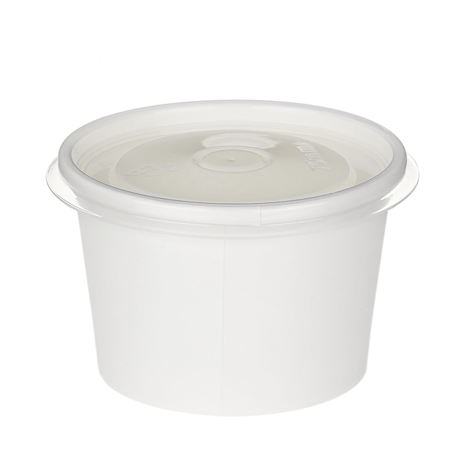 Combo White Portion Pot & Clear PP Lid 4oz (250)