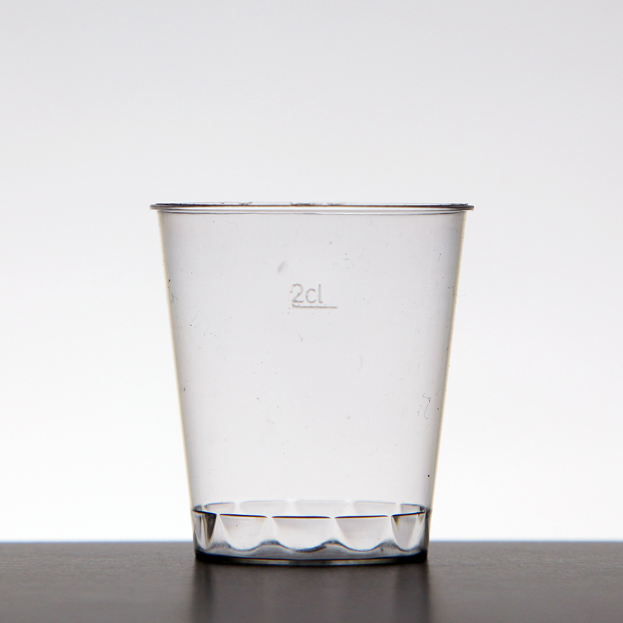 Shot Glass Clear Plastic 2cl 20ml (1000)