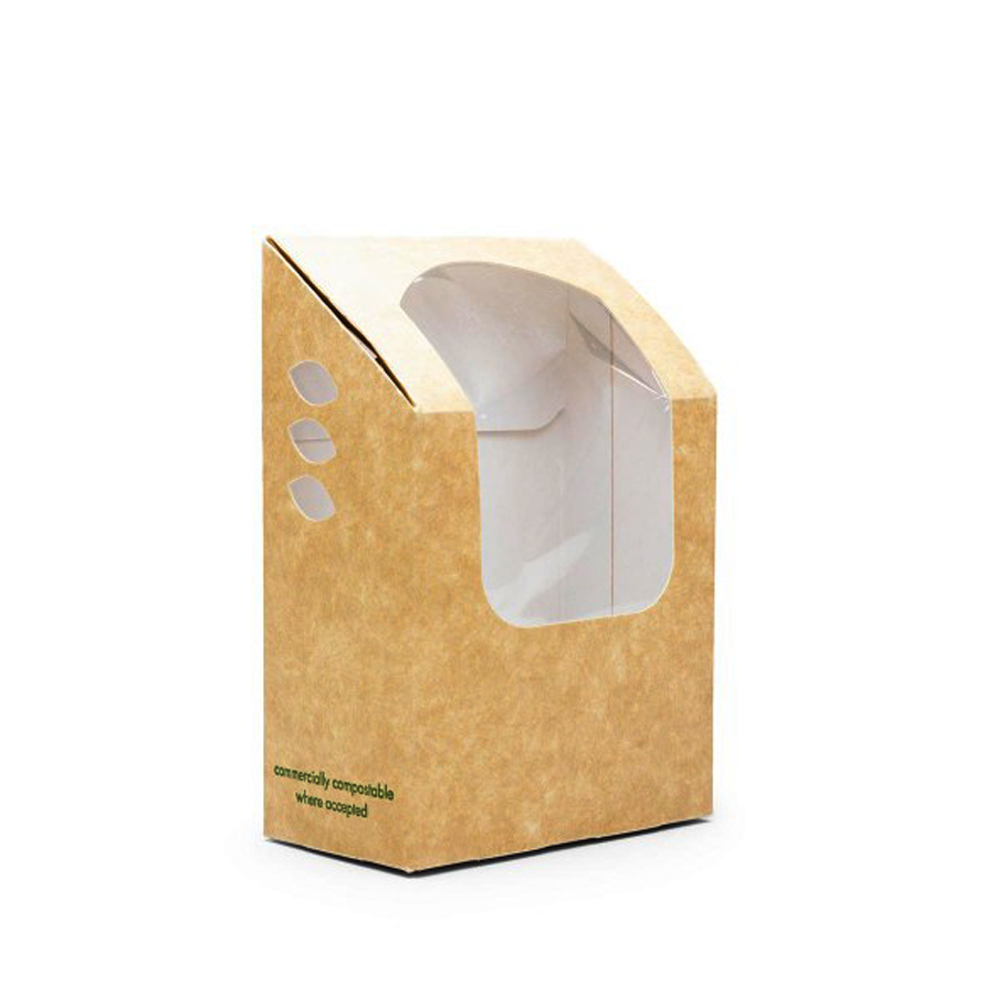 Tortilla Wrap Box Kraft + Window (500)