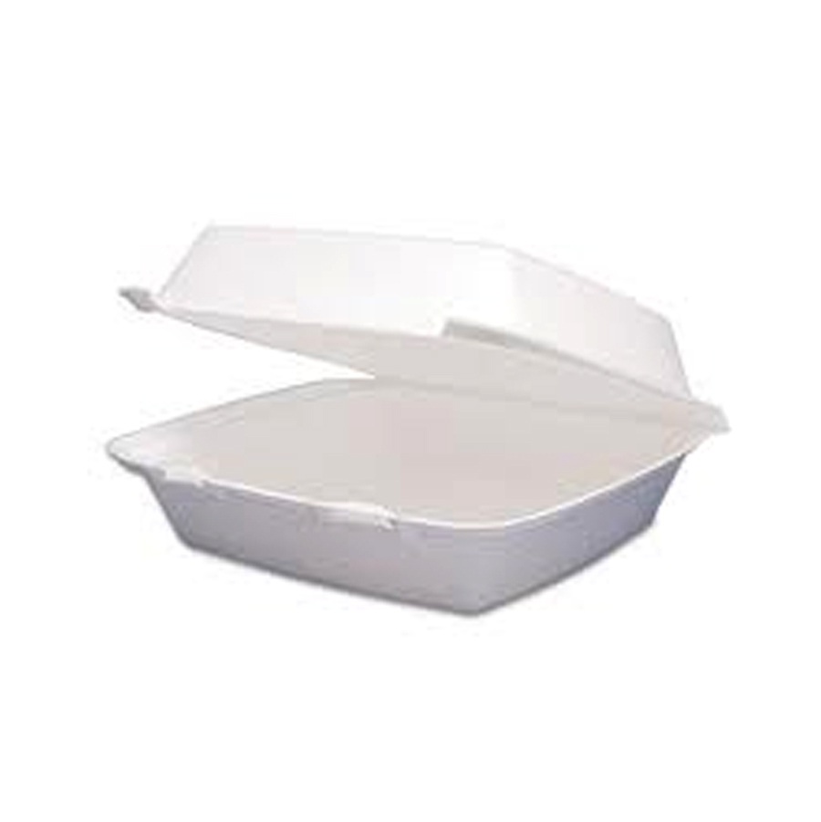 CONTAINER POLY HINGED HB9 HOT BOX WHITE MEDIUM inc PLASTIC TAX
