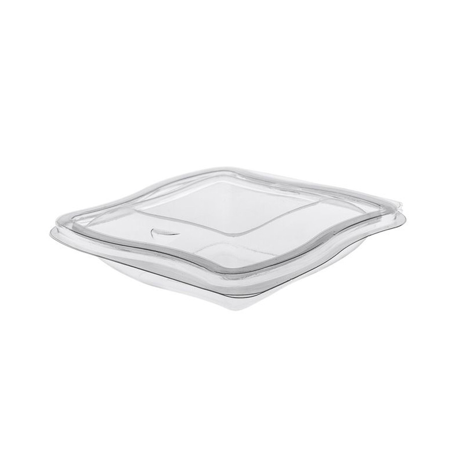 Salad Bowl Wavy Base Clear 750cc 196 x 196 x 46mm (400)